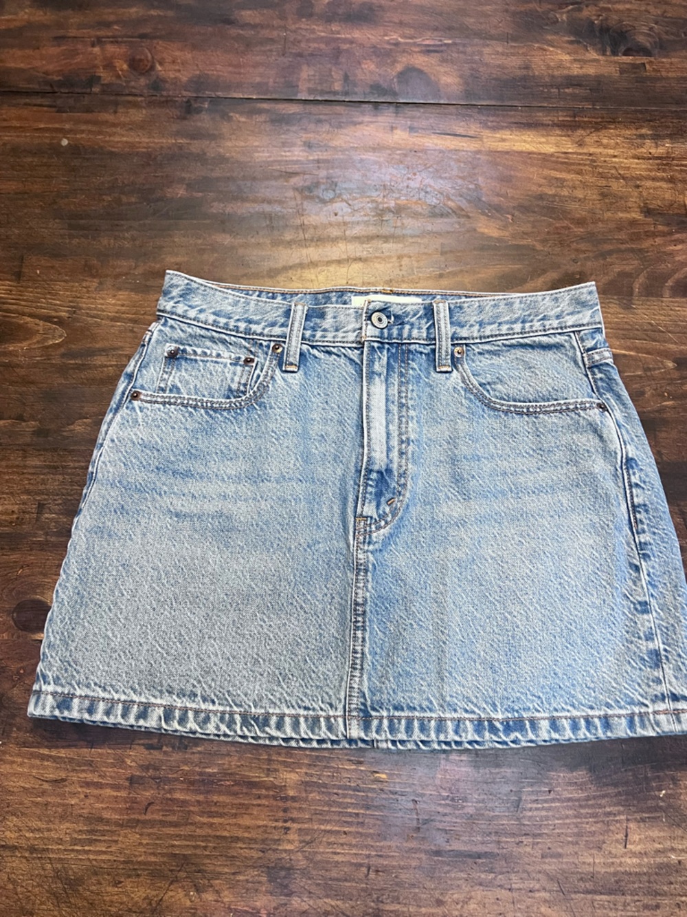 Abercrombie & Fitch Light Blue Denim Mini Skirt